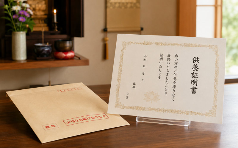 STEP5 供養証明書の発行・ご郵送