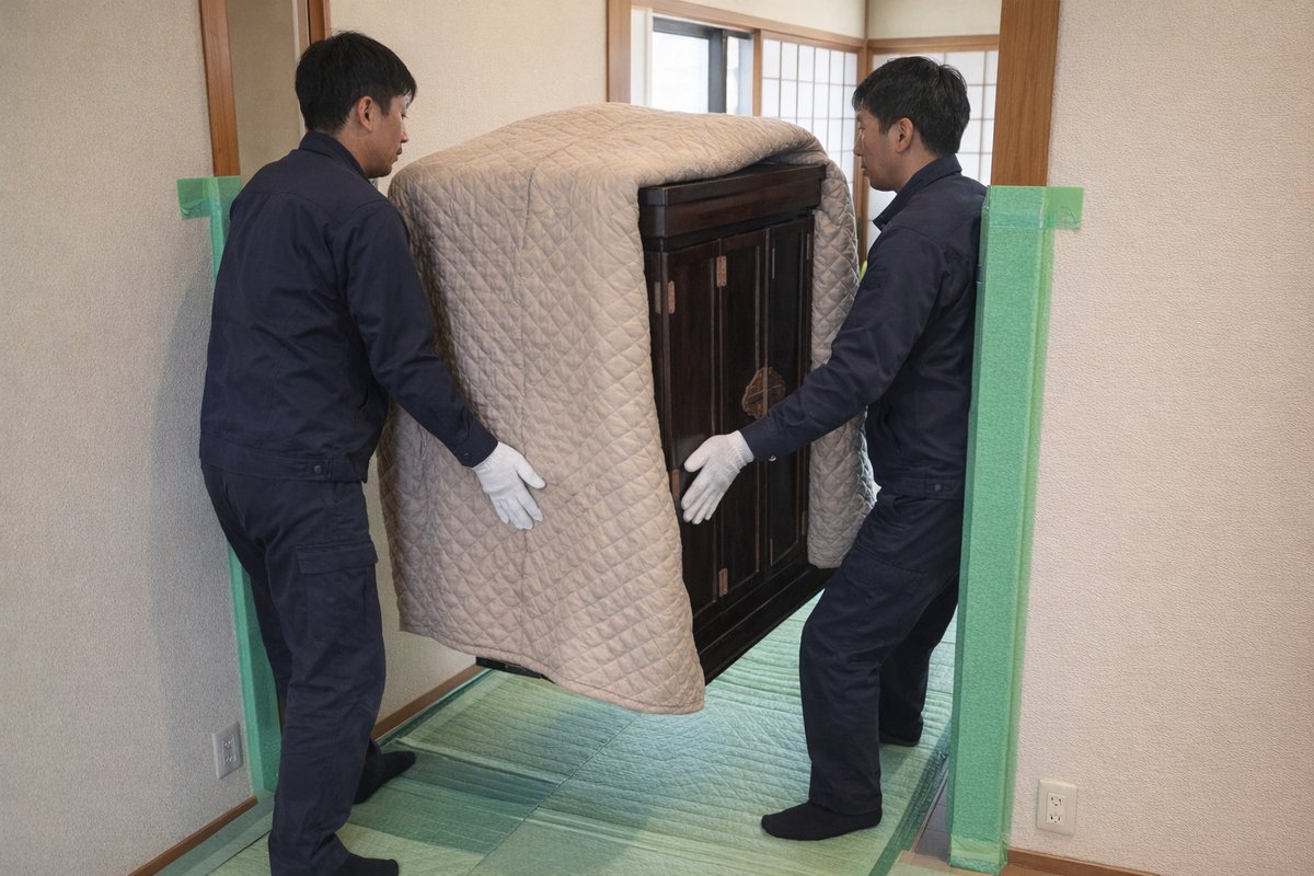 家の中でのお仏壇の移動(イメージ)