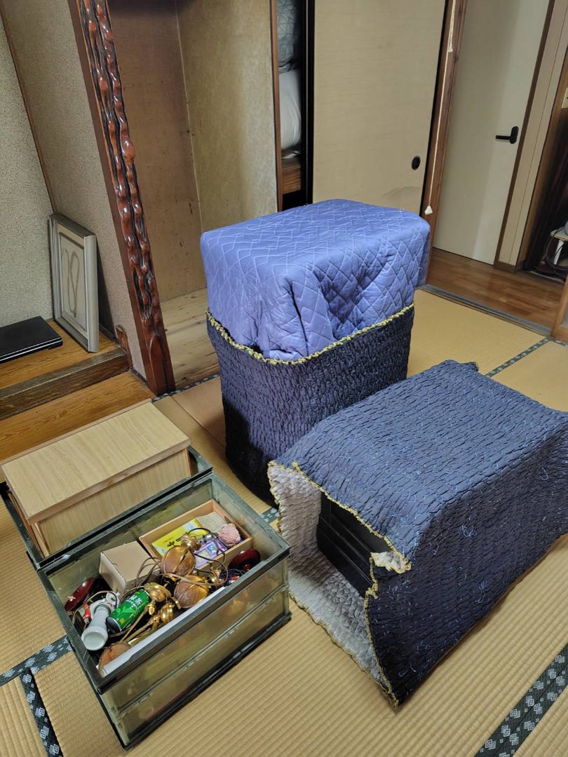 岐阜県加茂郡坂祝町 お仏壇と神棚の梱包が完了し搬出直前の様子