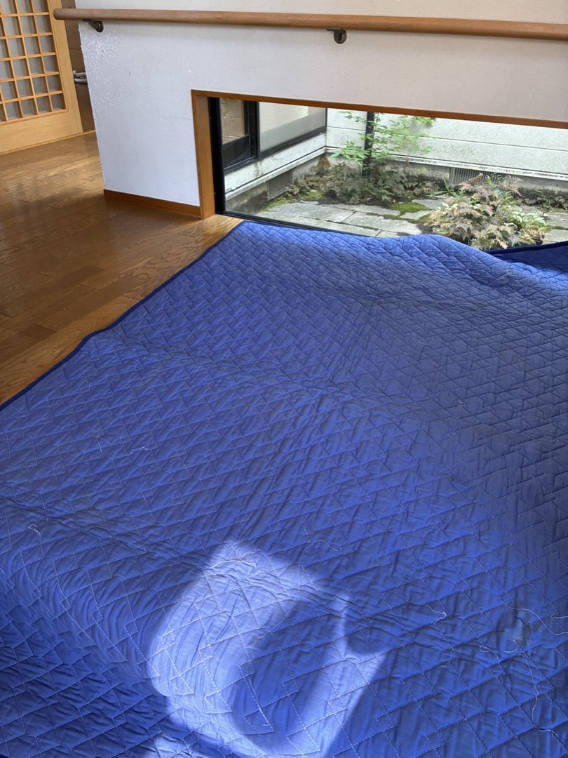 石川県加賀市 搬出に向けた養生作業の様子