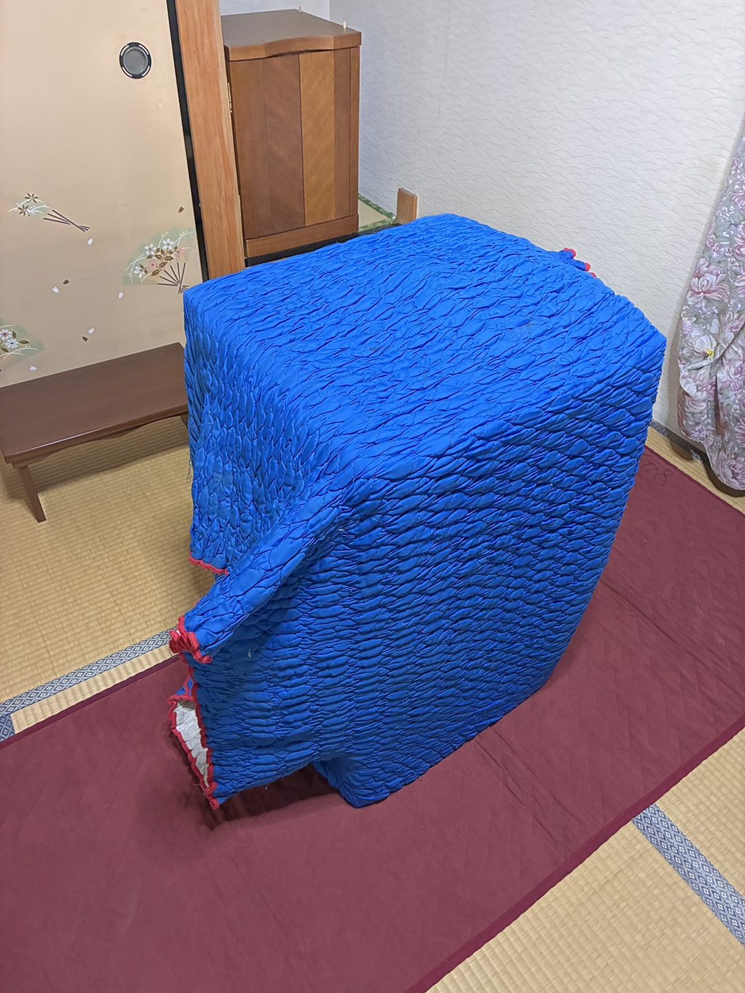 奈良県大和郡山市 搬出のために保護材で養生したお仏壇