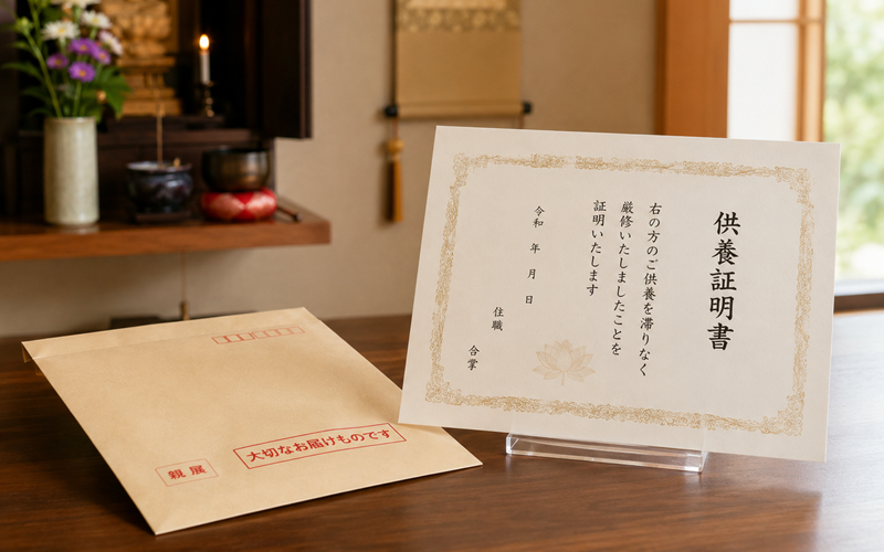 STEP5 供養証明書の発行・ご郵送